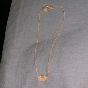 kendra scott elisa pendant in rose gold drusy